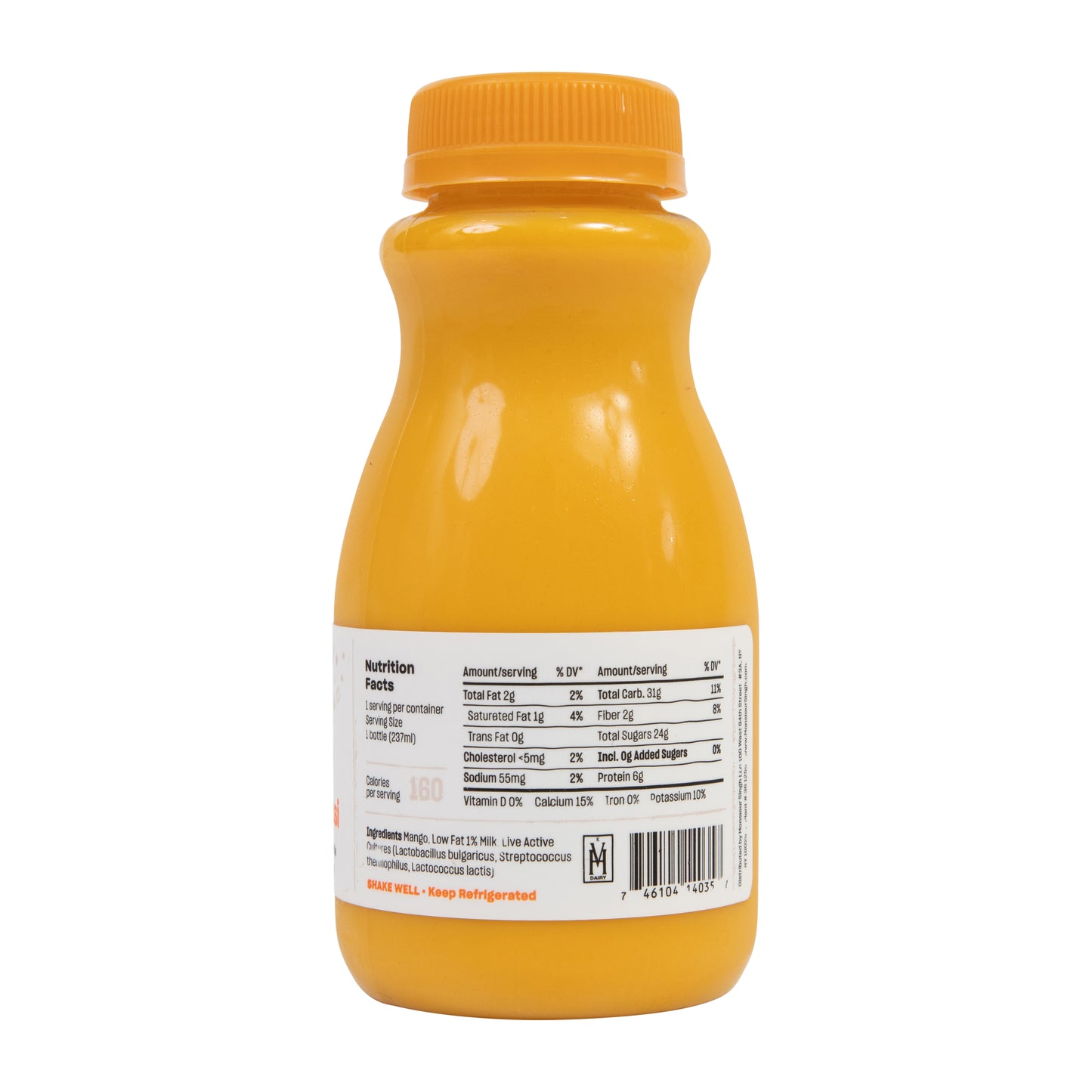 Mango Lassi (8oz). Best by Jan 31, 2025.